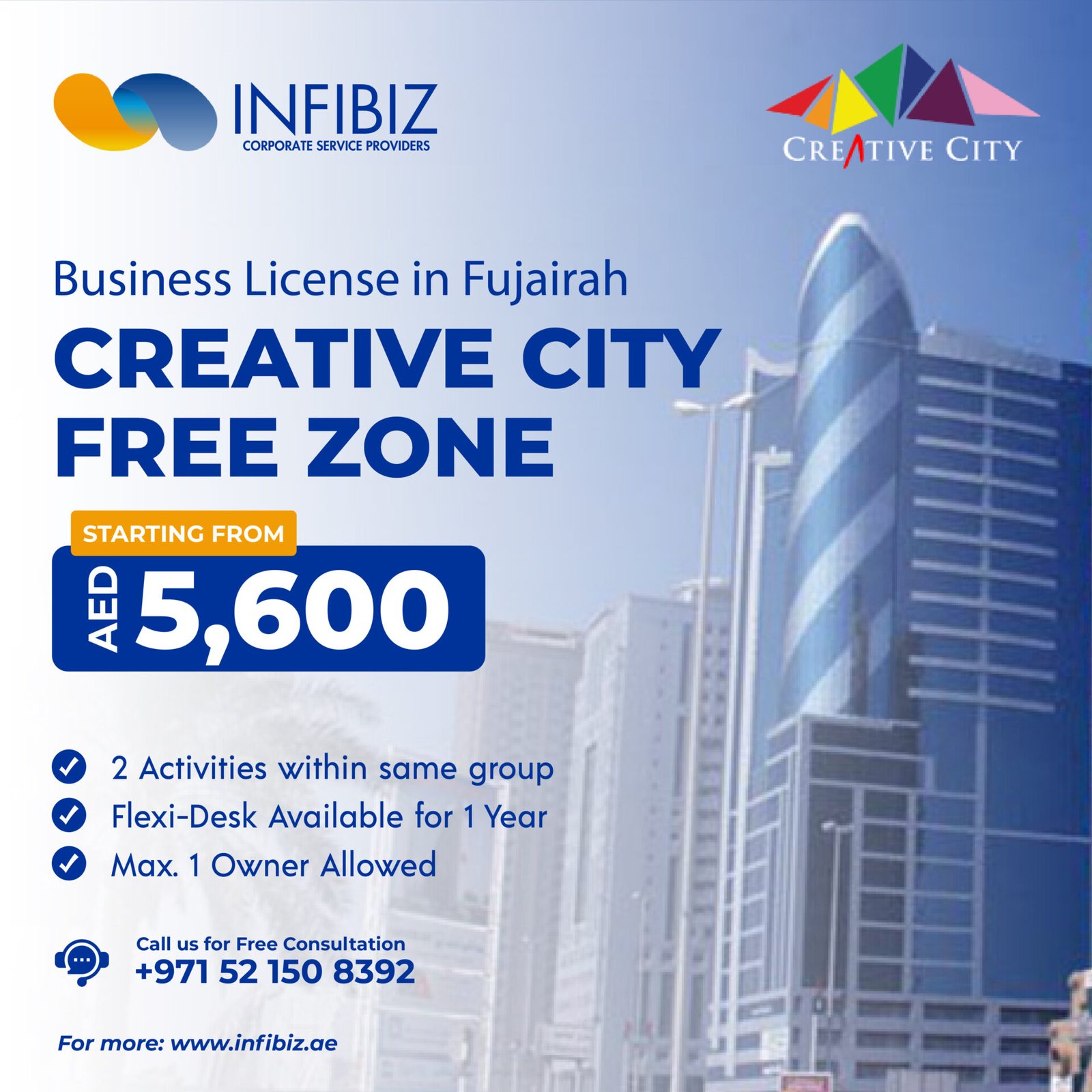 creative city free zone business setup